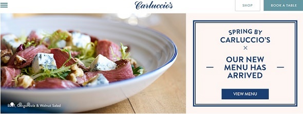 Carluccios Food Menu