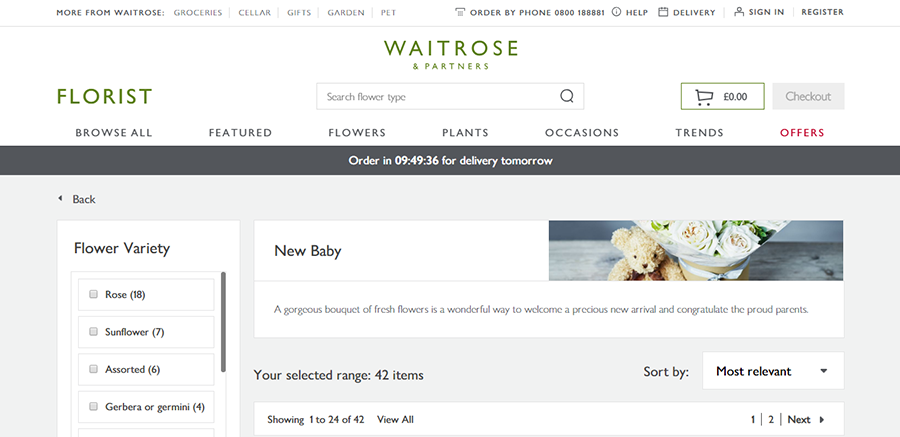 florist by waitrose and partners voucher codes