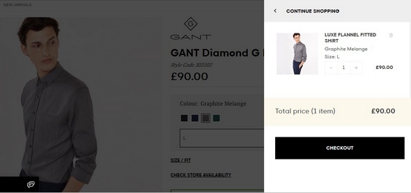 Gant Online Checkout