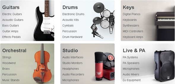 Gear4Music Instruments Range