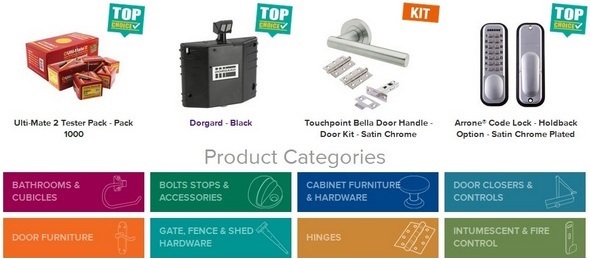 Ironmongery Direct Product Categories