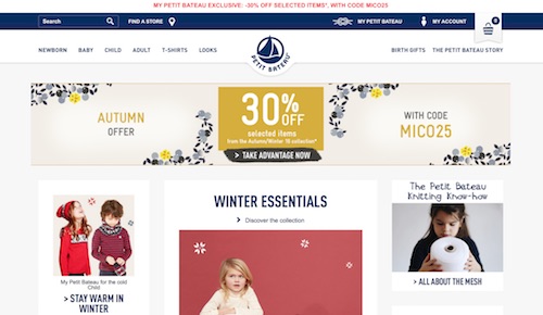 Petit Bateau Website